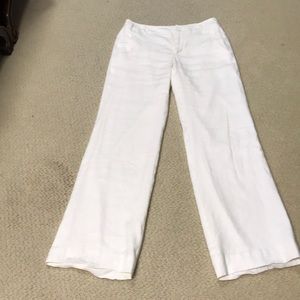 White wide leg pants